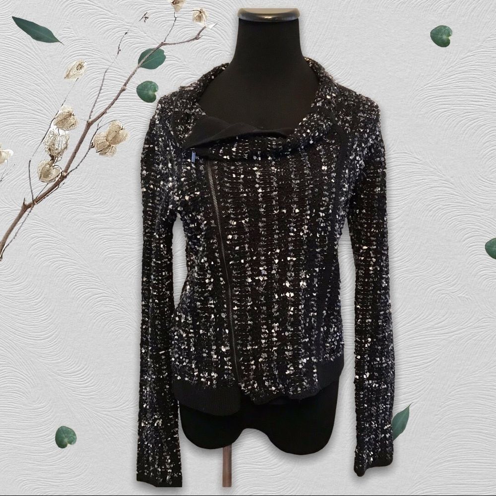 𝅺BCBGMAXAZRIA REEVE KNIT BLAZER KNIT FRONT 1469